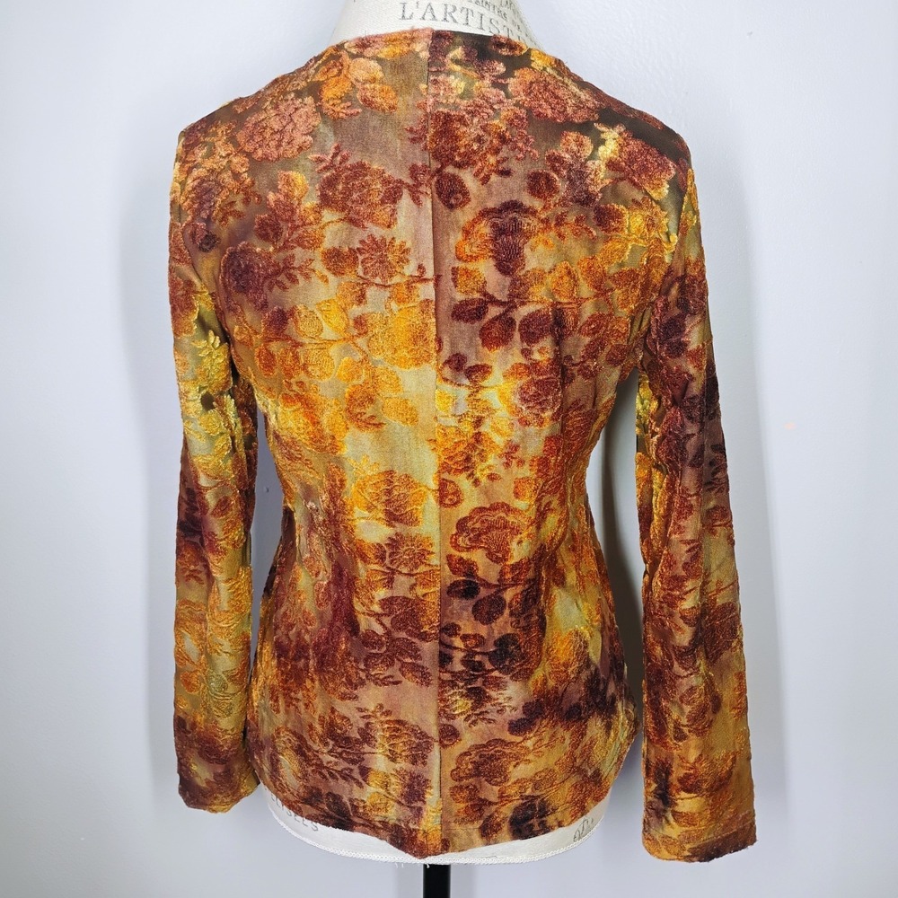 Michele Michelle Y2K Top Womens Small Burnout Velvet Vintage 90s Fairy Grunge - Picture 4 of 8